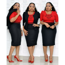 Load image into Gallery viewer, South african 2 pieces dresses set for women dashiki 2019 new vetement femm african clothing bazin ankara office dress nigeria